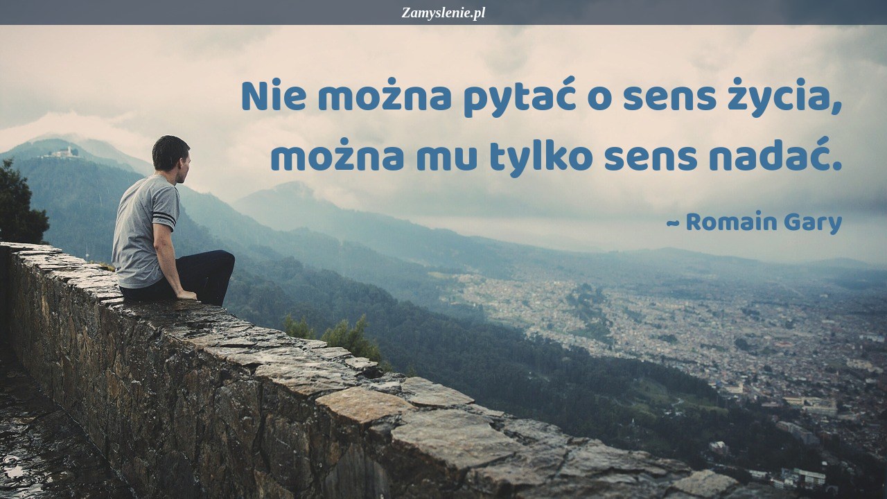 Jakich Odpowiedzi Na Pytanie O Sens życia Udziela Literatura Cytat: Nie można pytać o sens życia, można mu tylko sens... - Zamyslenie.pl